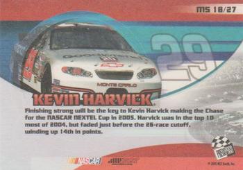 2005 Press Pass Collectors Series Making the Show #MS 18 Kevin Harvick Back