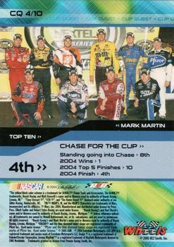 2004 Wheels American Thunder - Cup Quest Prize #CQ 4 Mark Martin Back