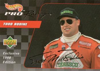 1998 Upper Deck Hot Wheels Pro Racing #F13 Todd Bodine Front