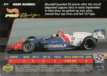 1998 Upper Deck Hot Wheels Pro Racing CART #CT7 Mark Blundell Back