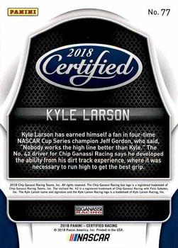 2018 Panini Certified #77 Kyle Larson Back