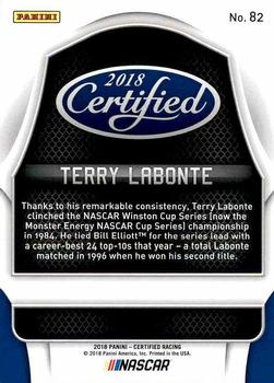 2018 Panini Certified #82 Terry Labonte Back