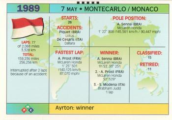 1994 PMC Ayrton Senna #82 Ayrton Senna Back