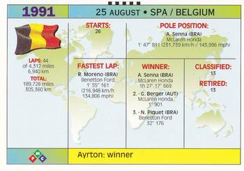 1994 PMC Ayrton Senna #122 Ayrton Senna Back