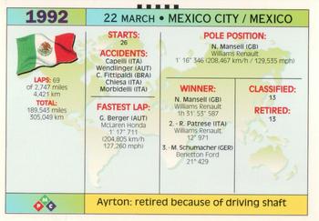 1994 PMC Ayrton Senna #129 Ayrton Senna Back