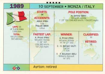 1994 PMC Ayrton Senna #91 Ayrton Senna Back
