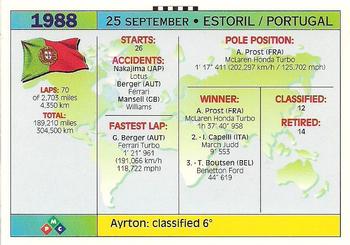 1994 PMC Ayrton Senna #76 Ayrton Senna Back