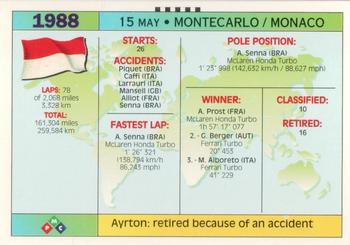 1994 PMC Ayrton Senna #66 Ayrton Senna Back
