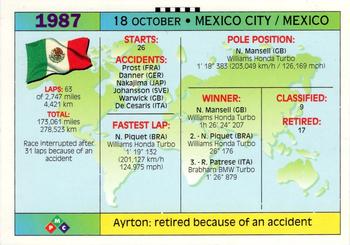 1994 PMC Ayrton Senna #61 Ayrton Senna Back