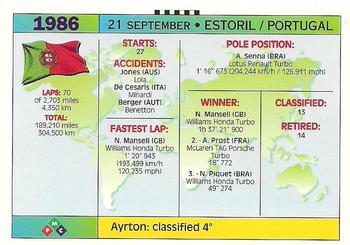 1994 PMC Ayrton Senna #45 Ayrton Senna Back