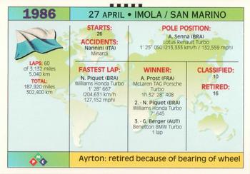1994 PMC Ayrton Senna #34 Ayrton Senna Back