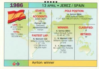 1994 PMC Ayrton Senna #33 Ayrton Senna Back