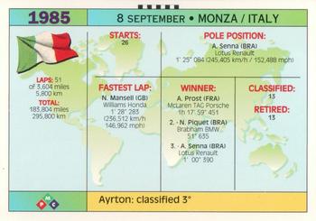 1994 PMC Ayrton Senna #27 Ayrton Senna Back