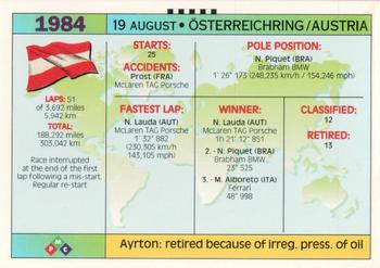 1994 PMC Ayrton Senna #12 Ayrton Senna Back