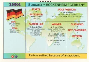1994 PMC Ayrton Senna #11 Ayrton Senna Back