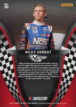 2018 Panini Victory Lane - Red #38 Riley Herbst Back