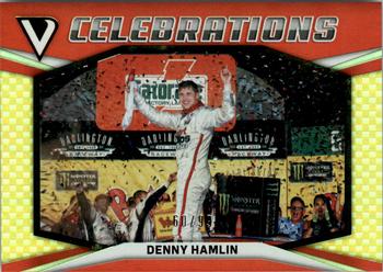 2018 Panini Victory Lane - Celebrations Gold #C12 Denny Hamlin Front