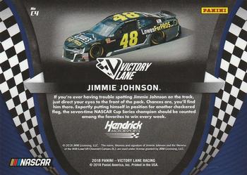 2018 Panini Victory Lane - Chasing the Flag Red #C4 Jimmie Johnson Back