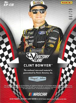2018 Panini Victory Lane - Engineered to Perfection Green #EP-CB Clint Bowyer Back