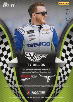 2018 Panini Victory Lane - Engineered to Perfection Triple Materials #EPT-TY Ty Dillon Back