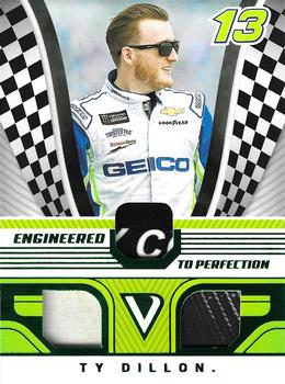 2018 Panini Victory Lane - Engineered to Perfection Triple Materials Green #EPT-TY Ty Dillon Front