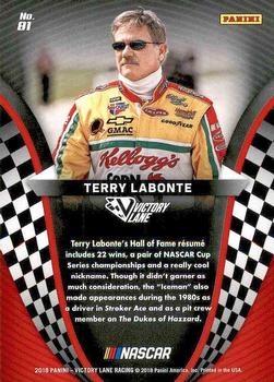 2018 Panini Victory Lane - Pedal to the Metal #81 Terry Labonte Back