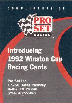 1992 Pro Set - Prototypes #NNO 1992 Winston Cup Racing Cards Front