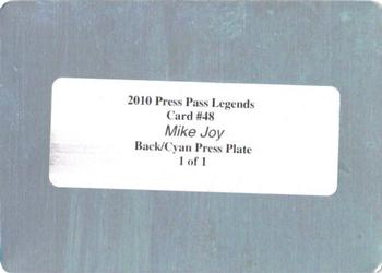 2010 Press Pass Legends - Press Plates Cyan Back #48 Mike Joy Back