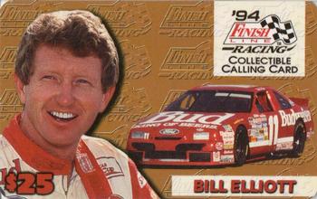 1994 Finish Line Phone Cards - Gold ($25) #NNO Bill Elliott Front