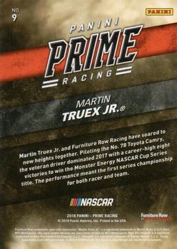 2018 Panini Prime #9 Martin Truex Jr. Back