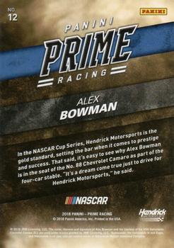 2018 Panini Prime #12 Alex Bowman Back