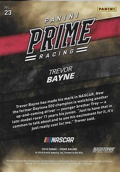 2018 Panini Prime #23 Trevor Bayne Back