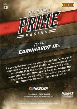2018 Panini Prime #25 Dale Earnhardt Jr Back