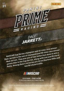 2018 Panini Prime #31 Dale Jarrett Back