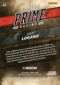 2018 Panini Prime #36 Joey Logano Back