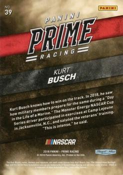 2018 Panini Prime #39 Kurt Busch Back