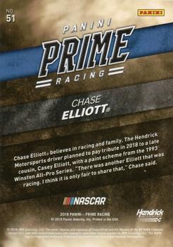 2018 Panini Prime #51 Chase Elliott Back