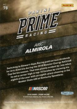 2018 Panini Prime #78 Aric Almirola Back