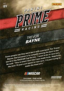 2018 Panini Prime #89 Trevor Bayne Back