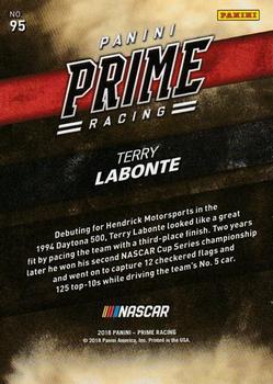 2018 Panini Prime #95 Terry Labonte Back