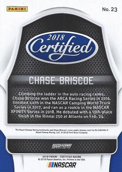 2018 Panini Certified - Orange #23 Chase Briscoe Back
