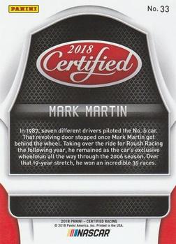 2018 Panini Certified - Orange #33 Mark Martin Back