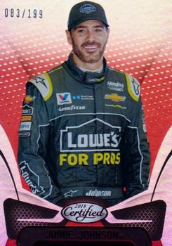 2018 Panini Certified - Red #1 Jimmie Johnson Front