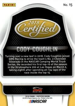 2018 Panini Certified - Red #15 Cody Coughlin Back