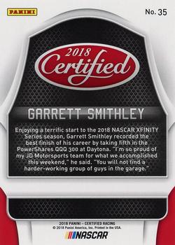 2018 Panini Certified - Red #35 Garrett Smithley Back