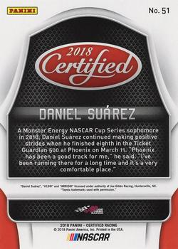 2018 Panini Certified - Red #51 Daniel Suarez Back