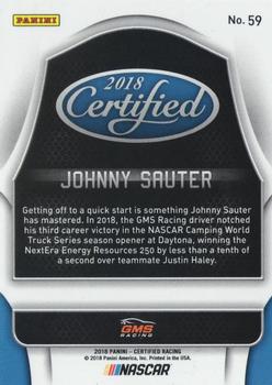 2018 Panini Certified - Red #59 Johnny Sauter Back