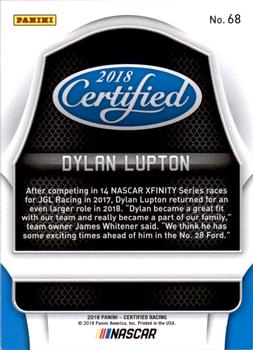 2018 Panini Certified - Red #68 Dylan Lupton Back
