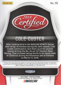 2018 Panini Certified - Red #76 Cole Custer Back