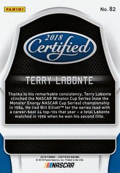 2018 Panini Certified - Red #82 Terry Labonte Back